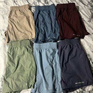 Men’s Alphalete Core Stride Shorts Medium Lot 6 pairs